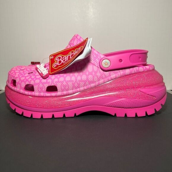Mens *NWT* CROCS Barbie Movie Mega Crush Pink Clogs / Size 13 - Picture 3 of 8